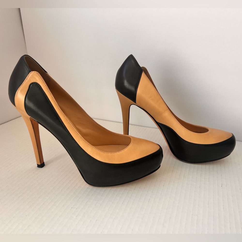 Black and beige Marciano shoes